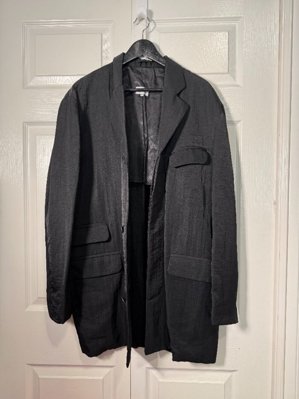 VTG Paul Smith Made in England Structured Texture Blazer Sport Coat Black 40 M
